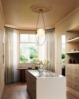 Vintage Brass/Cloudy Glass Petra Chandelier by Alora Lighting