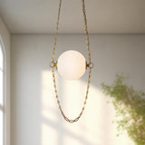 Vintage Brass/Cloudy Glass Petra Chandelier by Alora Lighting