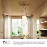 Vintage Brass/Cloudy Glass Petra Chandelier by Alora Lighting