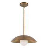 Vintage Brass/Matte Opal Glass 6inch Umbra Pendant by Kuzco Lighting