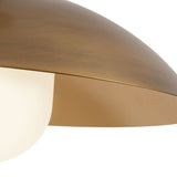 Vintage Brass/Matte Opal Glass 6inch Umbra Pendant by Kuzco Lighting Details