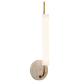 Vintage Brass/Travertine Wick Wall Sconce by Kuzco Lighting