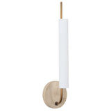 Vintage Brass/Travertine Wick Wall Sconce by Kuzco Lighting