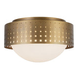 Vintage Brass 10inch Astoria Flush Mount by Kuzco