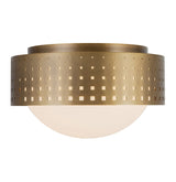 Vintage Brass 10inch Astoria Flush Mount by Kuzco