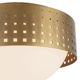Vintage Brass 10inch Astoria Flush Mount by Kuzco Details
