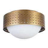 Vintage Brass 10inch Astoria Flush Mount by Kuzco