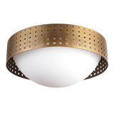 Vintage Brass 14inch Astoria Flush Mount by Kuzco