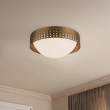Vintage Brass 14inch Astoria Flush Mount by Kuzco