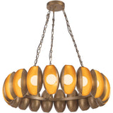 Vintage Brass 37inch Cortez Chandelier by Alora Lighting