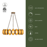 Vintage Brass 37inch Cortez Chandelier by Alora Lighting Light Source