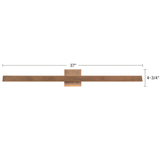 Vintage Brass 37inch Galleria Wall Sconce by Kuzco Lighting Dimensions