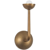 Vintage Brass 3inch Spade Wall/Vanity Light by Alora Lighting