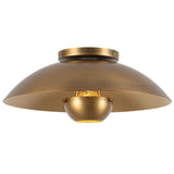 Vintage Brass 5inch Umbra Semi-Flush Mount by Kuzco Lighting