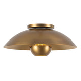 Vintage Brass 5inch Umbra Semi-Flush Mount by Kuzco Lighting