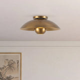 Vintage Brass 5inch Umbra Semi-Flush Mount by Kuzco Lighting