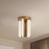 Vintage Brass 8inch Anders Semi-Flush Mount by Alora Lighting