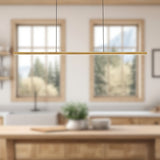 Vintage Brass Drift Linear Pendant by Kuzco Lighting
