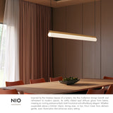 Vintage Brass Nio Linear Pendant by Kuzco Lighting