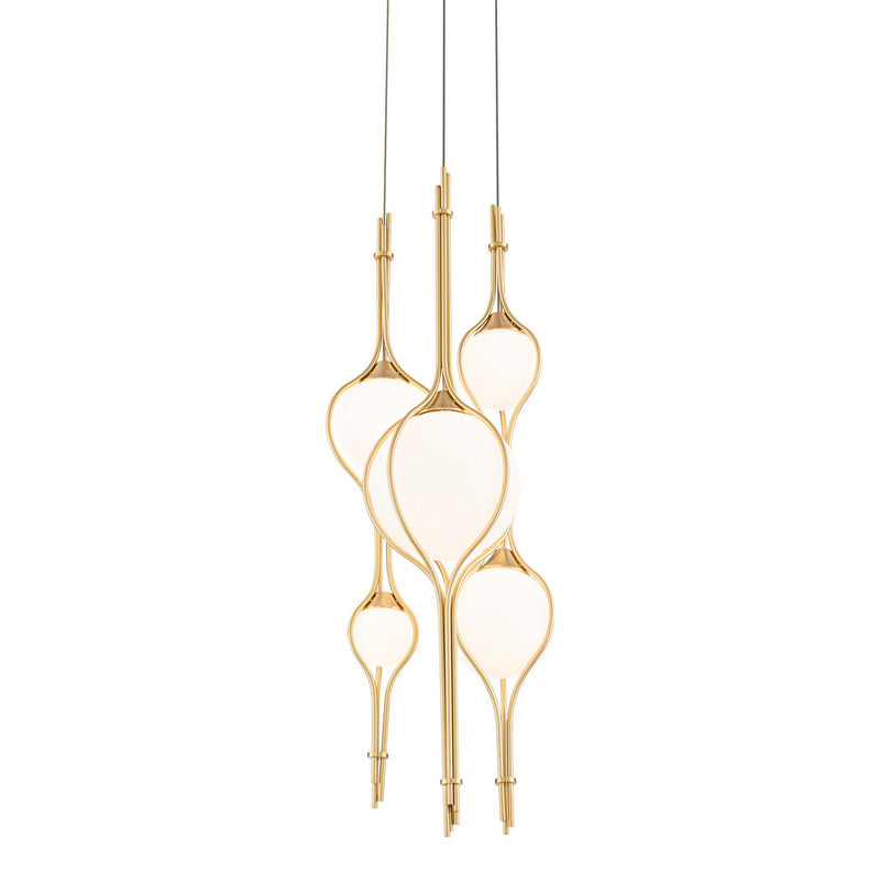 Vintage Brass Skyla Multi-Light Suspension by Modern Forms