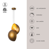 Vintage Brass Void Pendant by Kuzco Lighting Light Source