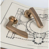 Viola Door Lever in Vintage Matte lifestyle view by Colombo Design