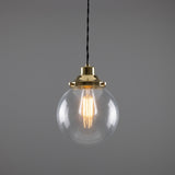 Virginia Globe Pendant - Polished Brass