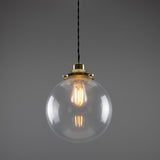 Virginia Globe Pendant - Polished Brass
