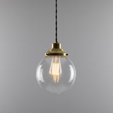 Virginia Globe Pendant - Satin Brass