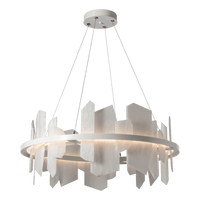 Volterra Circular Chandelier White By Hubbardton Forge