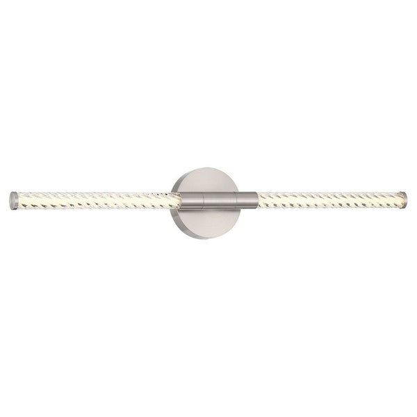 Volterra LED Vanity Light Brushed Nicekl By LibCo Horizontal View