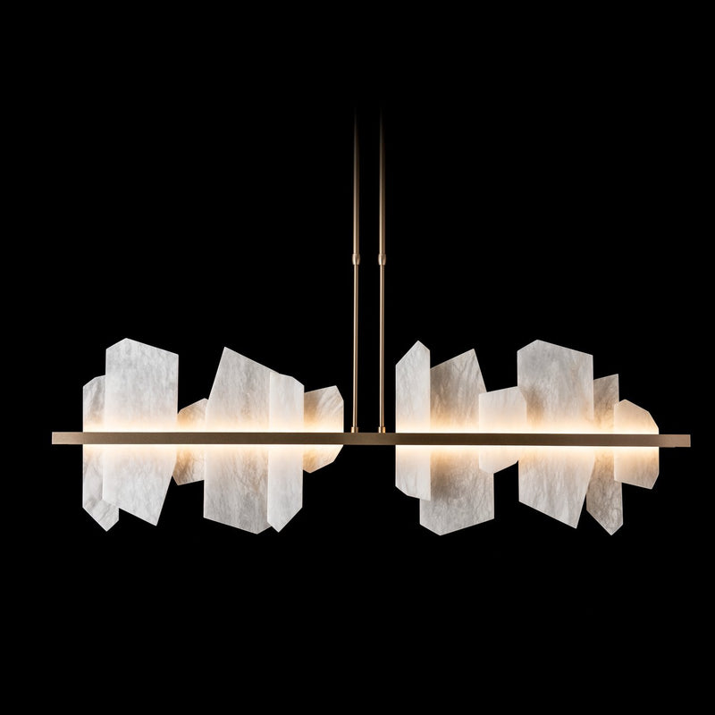 Volterra Linear Chandelier Soft Gold Standard By Hubbardton Forge With Light