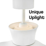 Vosh 56” LED Smart Fan with Uplight - Matte White