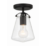Voss Mini Semi-Flush Mount 5.75'' Matte Black