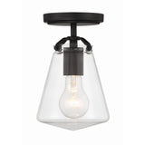 Voss Mini Semi-Flush Mount 5.75'' Matte Black