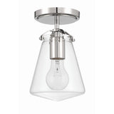 Voss Mini Semi-Flush Mount 5.75'' Polished Nickel