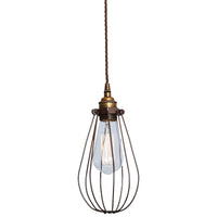 Vox Cage Pendant - Antique Brass