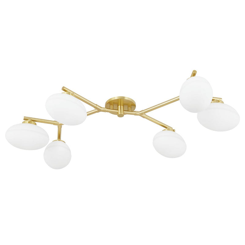 Wagner Semi Flush - 6-Light - Aged Brass by Hudson Valley
