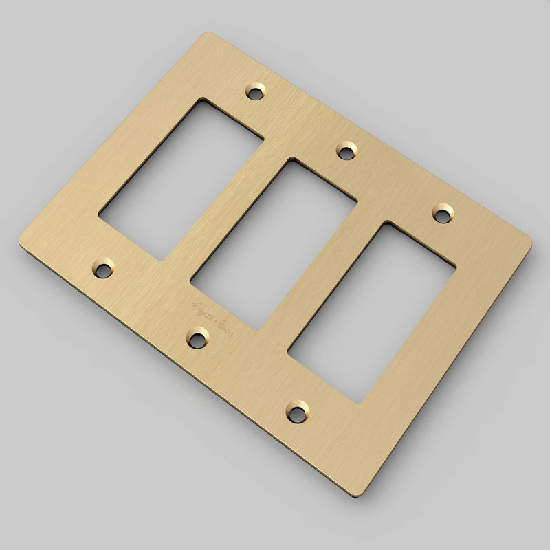 Wall Plate Metal Brass 3G By Buster And Punch