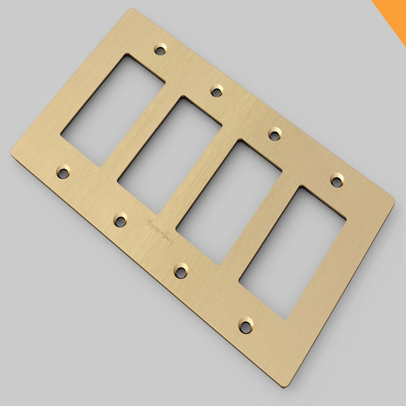 Wall Plate Metal Brass 4G By Buster And Punch