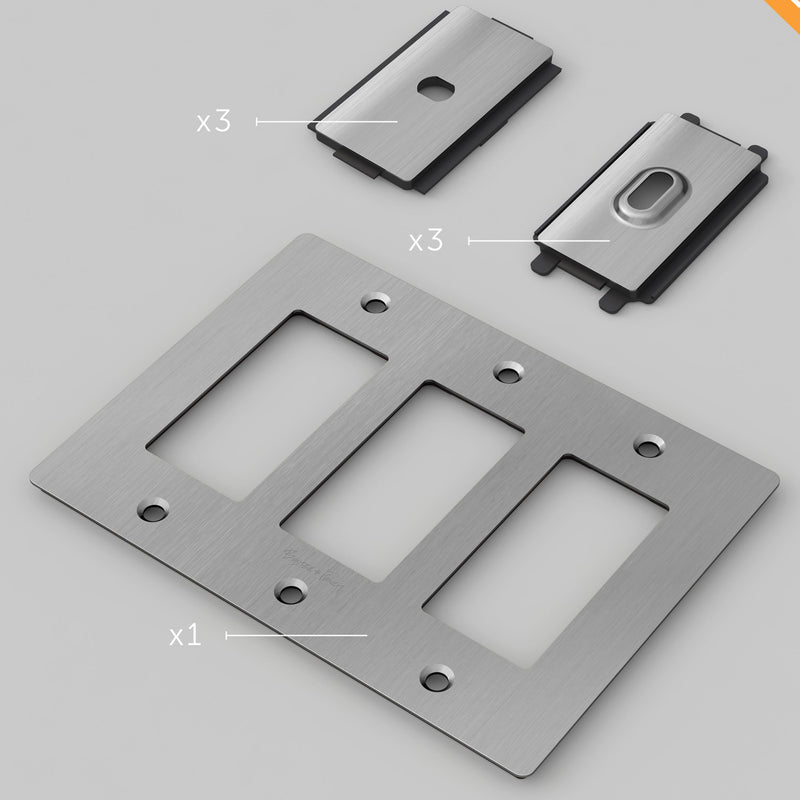 Wall Plate Metal Steel 3G By Buster And Punch