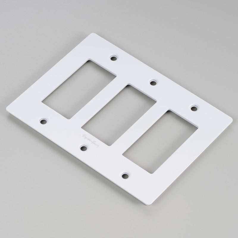 Wall Plate Metal White 3G By Buster And Punch