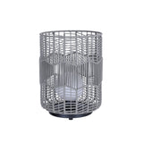 Wallis Outdoor Portable Light by Eurofase - Matte Black with Grey Rope Shade