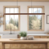 Walnut 48inch Dottie Linear Pendant by Alora Lighting
