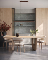 Walnut 48inch Dottie Linear Pendant by Alora Lighting