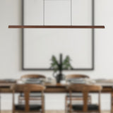 Walnut 60inch Dottie Linear Pendant by Alora Lighting
