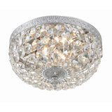 Waltham Crystal Basket Flush Mount 10" Polished Chrome
