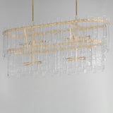 Warren Linear Chandelier Gold Leaf By Maxim Lighting - Side View