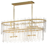 Warren Linear Chandelier Gold Leaf By Maxim Lighting