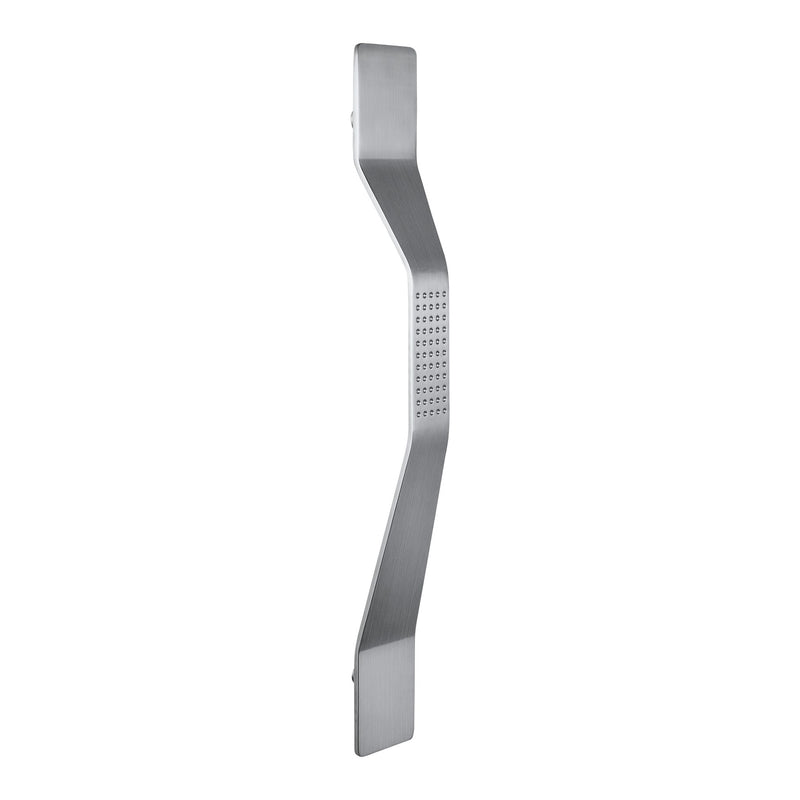Wave Door Pull in HPS Zirconium Stainless Steel by Colombo Design